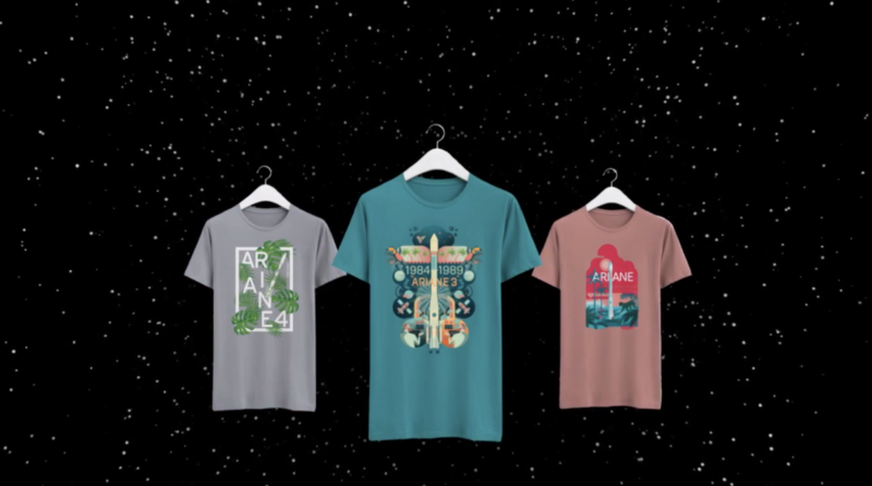 Take a look at the stellar collections in the online Ariane Shop – get your Ariane gear!