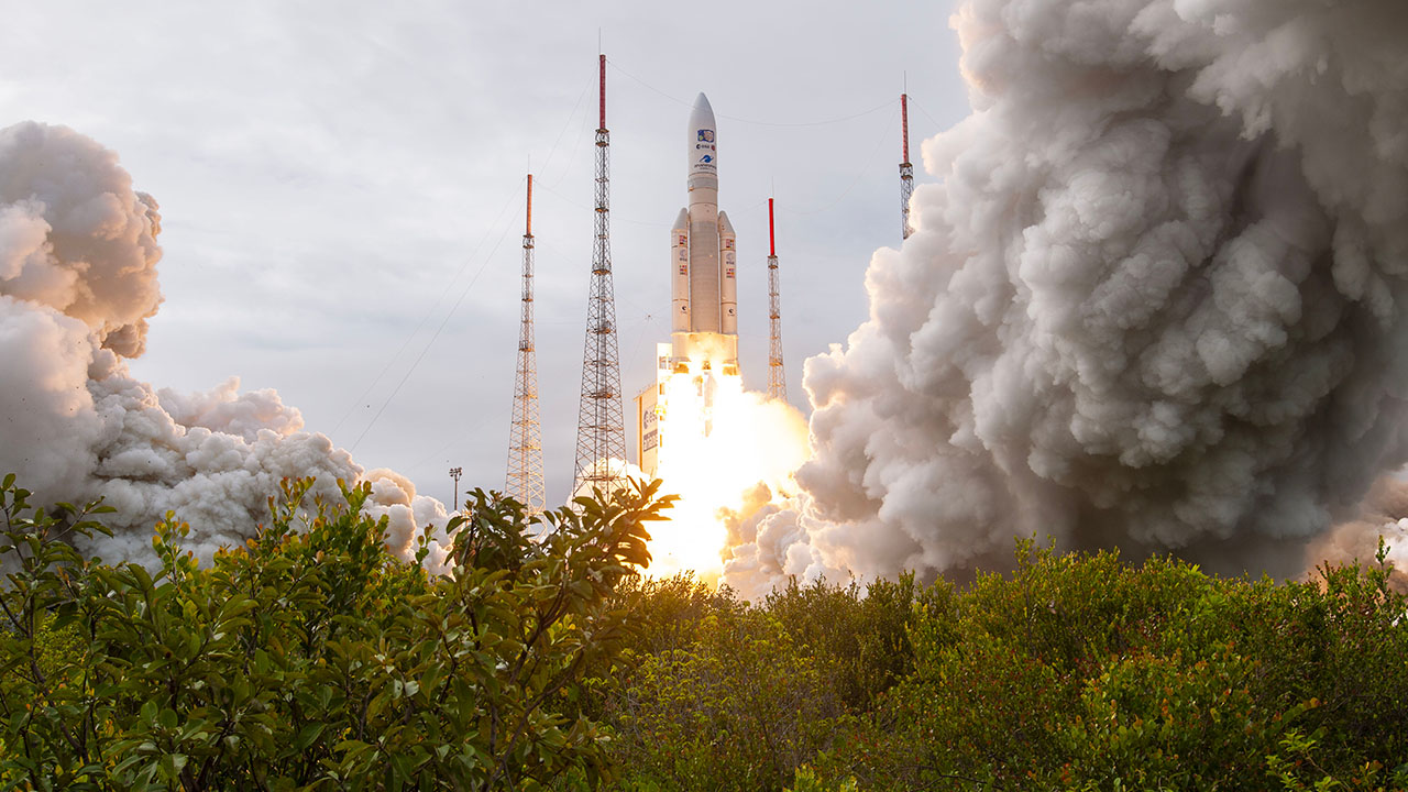 Ariane 5 startet die ESA-Raumsonde JUICE
